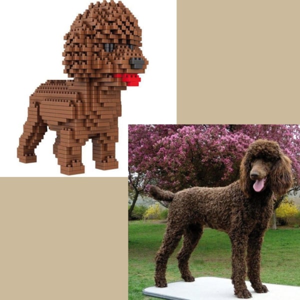 950 bitar. Pudel eller Pudelhund. Figur att montera med nanoblock Q