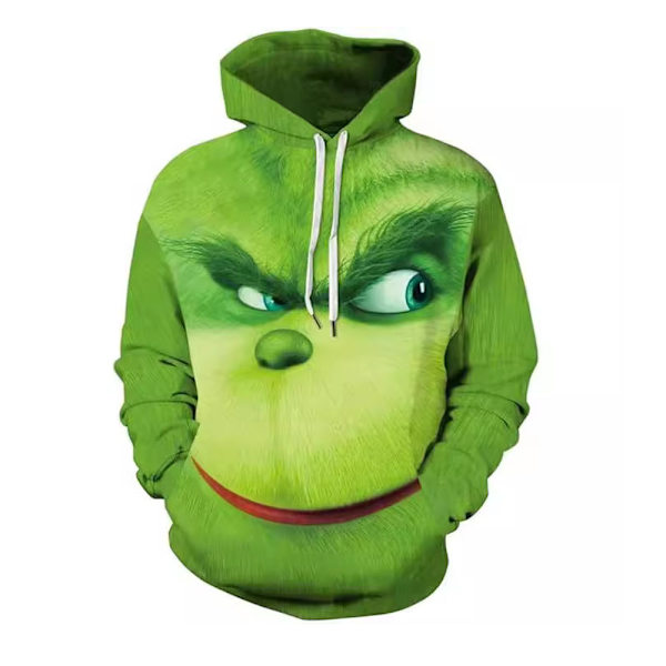 Unisex Jouluhuppari Novetly Paita Halloween Pusero Huppu Taskulla D 5XL