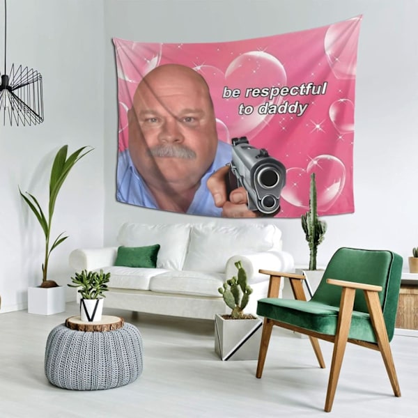 Daddy Winkle Bertram Vær Respektfull for Daddy Wow morsom Tapestry Art Veggteppe Tapestry f