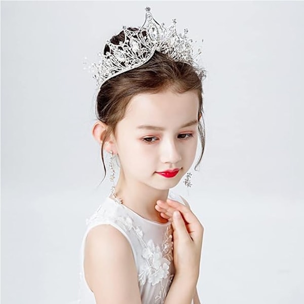 Krone Tiara, Krystall Rhinestone for Princess Bridal, Halloween jul, Gudinne, Qu B