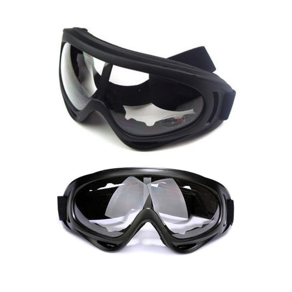 (Färglös 2st) Anti-UV Motocross Snowboard Skidglasögon Compati