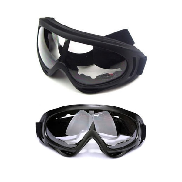 (Farveløs 2 STK) Anti-UV Motocross Snowboard Ski Goggles Compati