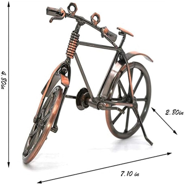 Creative Smedejernscykelmodel, Vintage Art Cykel Hjem Off