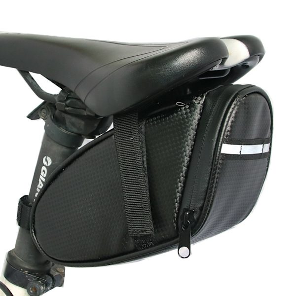 Unisex vuxen sadel cykelväska, svart, one size