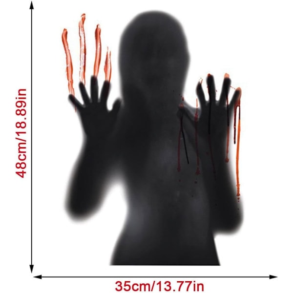 Ikkunatarrat Veriset Veriset Kädet Tarrat Halloween Kauhu Foo