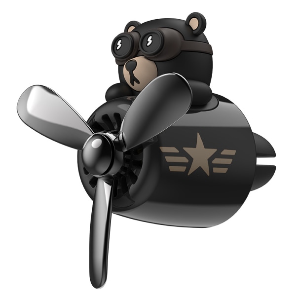 Black Cartoon Bear Driver Car Air Outlet Decoration