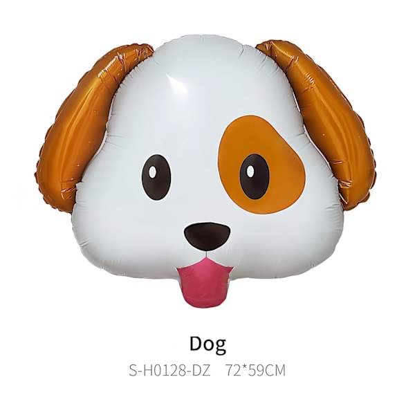 Valpehund Emoticon Bag Ballong 10stk 28Tommer/Valpehund Hode Ballonger/Hund Bursdag Ballong/Halloween D