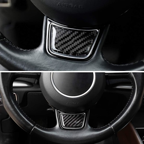 Styrlogotypdekaler för Audi A4 B6 B8 B7 B5 A3 8P 8L 8V A6 C5 C7 A5 A6 A7 (kolfiber)