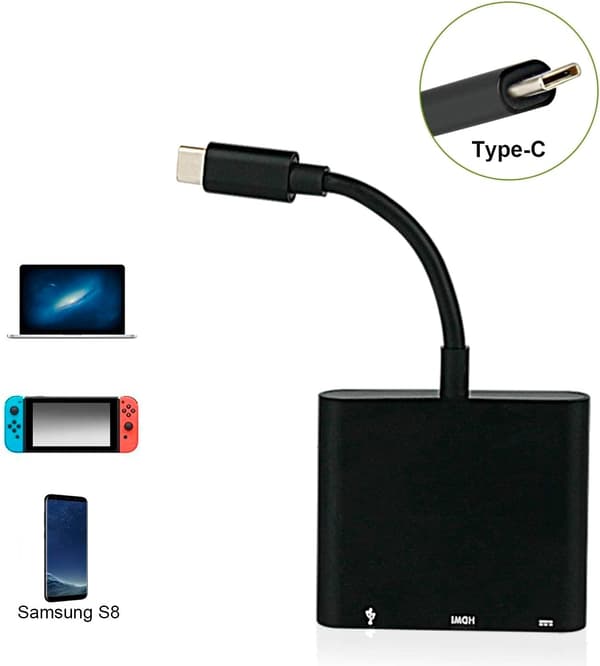 Team 4K 1080 HDMI-sovitin Switchille, 3-in-1-monitoimiportti USB 3.0 P