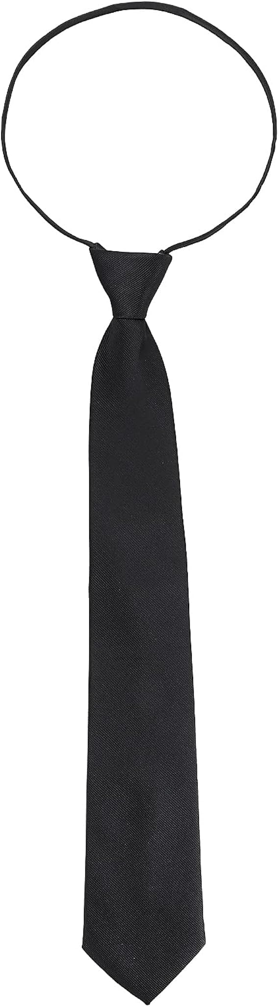 Svart slips for menn og gutter, ensfarget, uniform, forhåndsinnstilt