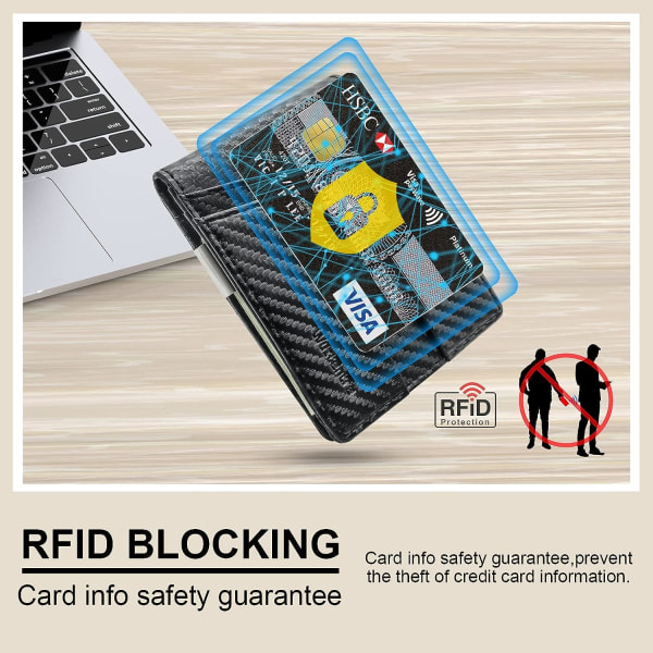 Herrepung til Airtag, RFID-blokering og Slim Wallet Card Holde