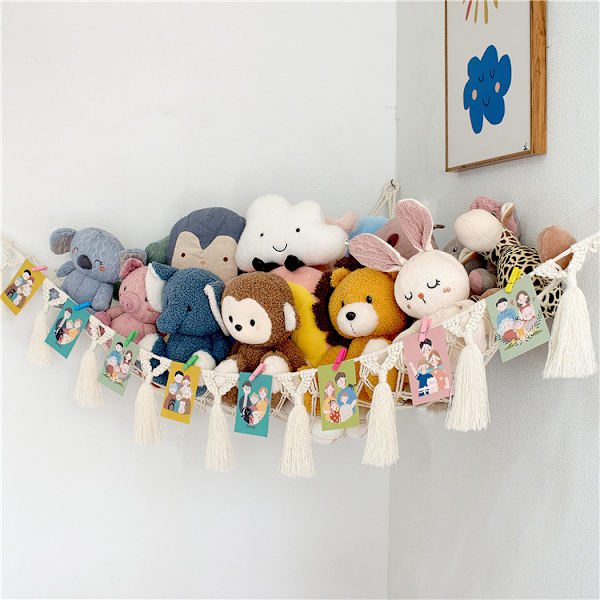 Plushdjursnätgunga 41*41*55.1 tum - Handgjord Stor Leksaksgunga