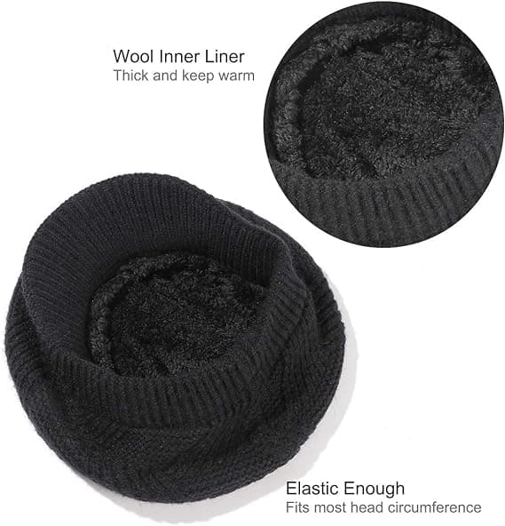 Dame Beret Hat Vinter Strik Hat Dame Beret Varm Strik Cap