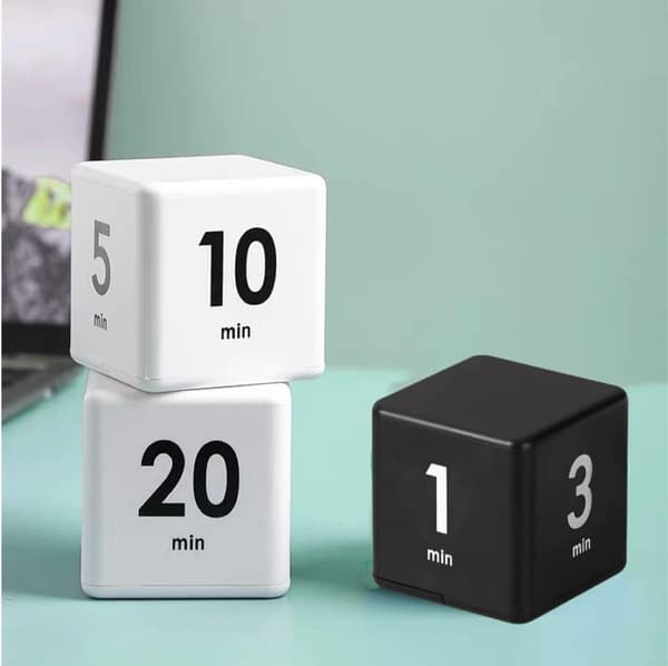 Rubiks kub-timer - svart, 1-3-5-10 minuter