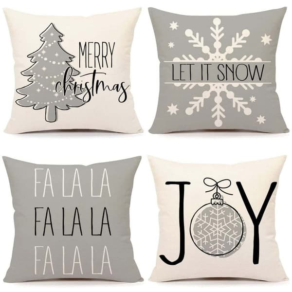 Jul Kuddeöverdrag 45x45 Set om 4 (Stil 37)