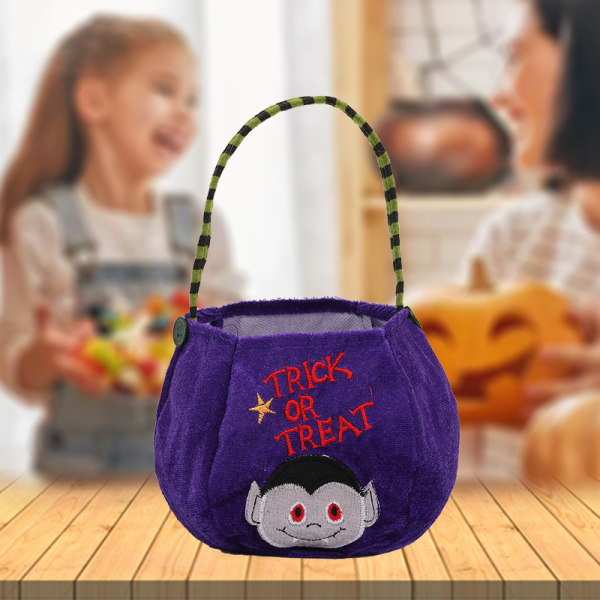 5 stk Halloween Trick or Treat-vesker for barn Godteri Gags Store Gjenbrukbare Gresskarvesker Tote Vesker Veske