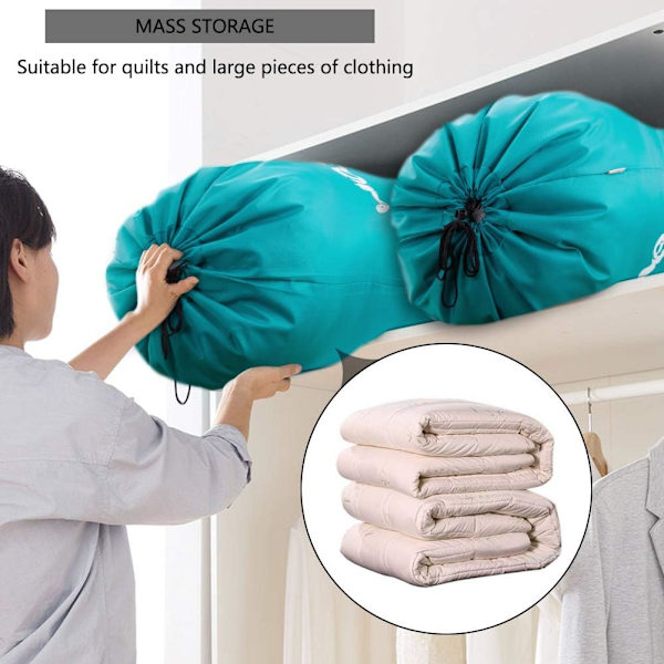 Blå Vaskesekk, Sett med 2 Store Foldbare Vaskesekker R Bag P