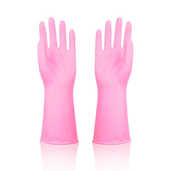 5 par återanvändbara diskhandskar med latexfri, bomull