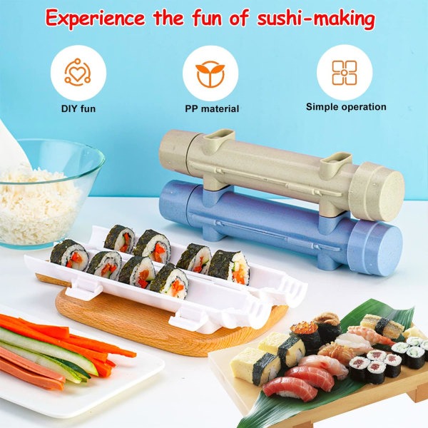 2 stk Sushi-apparat, Sushi Bazooka Sushi-maskin, Egnet for