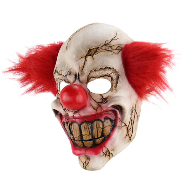 Lateksi Halloween-klovni   hiuksilla aikuisille