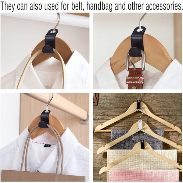 Tøjstangskrog, Sort 10-pack