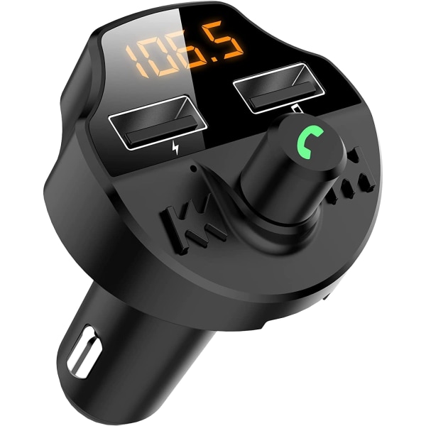 Bil Bluetooth FM-sender 5.0, trådløs lydadapter for bil