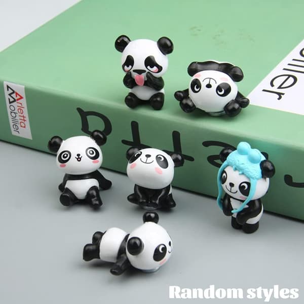 8 stk. Panda-dyrmagnet (tilfældig panda), Panda-magnet, dyreven