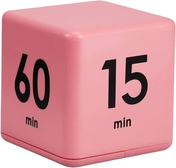 Rubiks terning timer - pink, 15-20-30-60 minutter