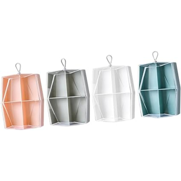 4 stycken Box Puff Förvaringslåda Kosmetikfodral För Resor Bordsskivan Display Makeup Resväska Andningsbar Skönhet Ägg Hållare G