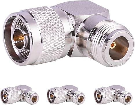 4 stk. N-type vinkeladapter N-han til N-hun adapter Co