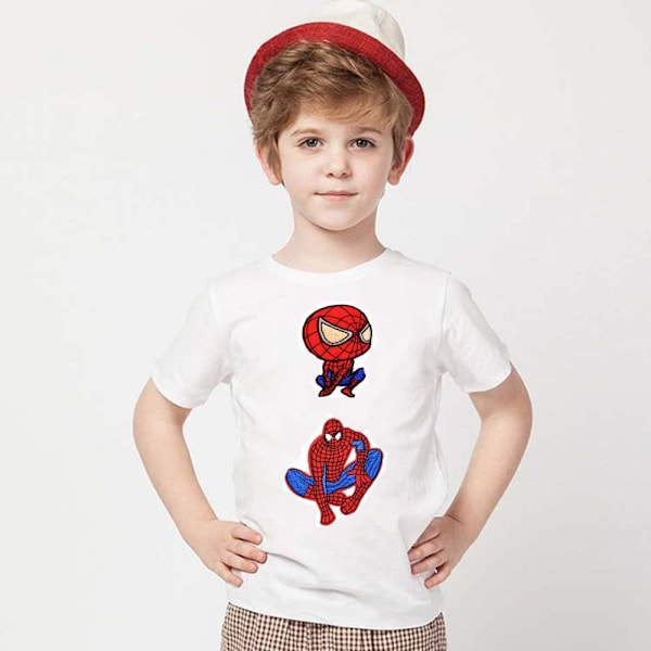 20 stk. Spiderman Strygemærker Broderede Applikationer til Jeansjakker, Tøj, Håndtasker, Sko
