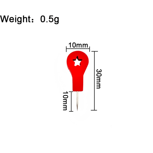 40 stk tryknåle, dekorative røde tryknåle, kortmønstermarkering Pi