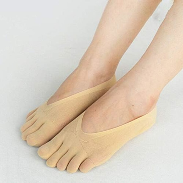 Tåstrømper Microfiber No Show Liner Five Toe åndbare sokker med