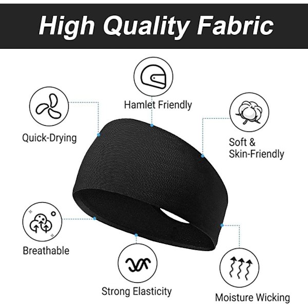 (2 stk) Sports Pandebånd til Mænd og Kvinder, Elastisk Anti-Slip Fugt-Wicking