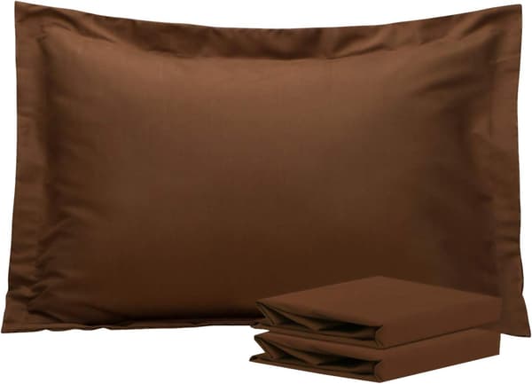 74*48cm flade brune pudebetræk med flæser, sæt af 2 super bløde mikrofiber pudebetræk