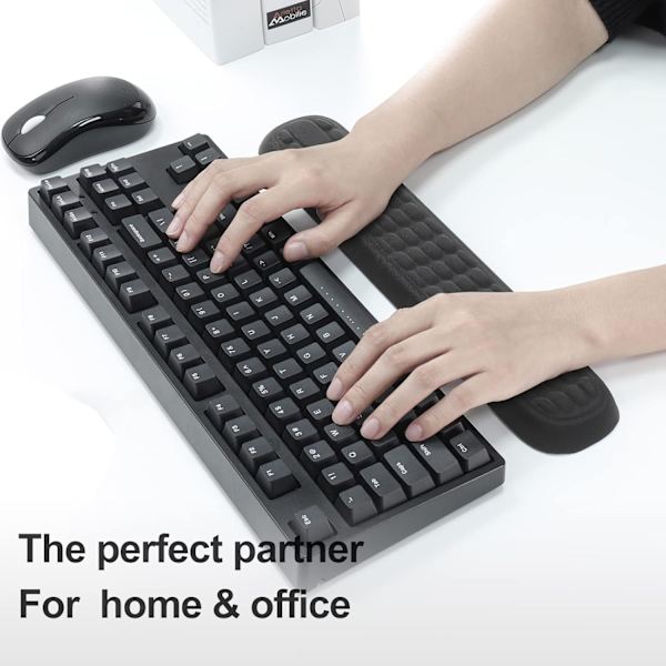Medium Keyboard Wrist Rest Pad Cushioned Memory Foam Hand Rest Support for Office, Computer, Laptop,