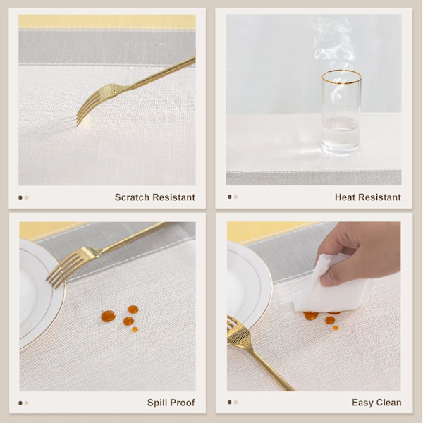 140x180 cm Rektangulær Duk Anti Flekk Elegant Duk T E