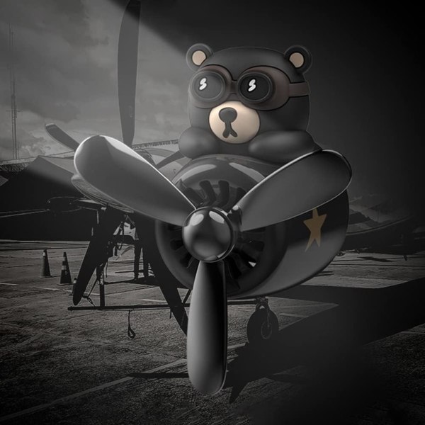 Cartoon Bear Pilot Pilot Air Freshener Automobile Air Fan, Aroma