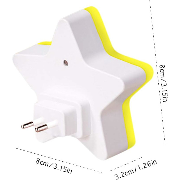 2 st LED-sensor nattlampa i vitt med automatisk funktion med