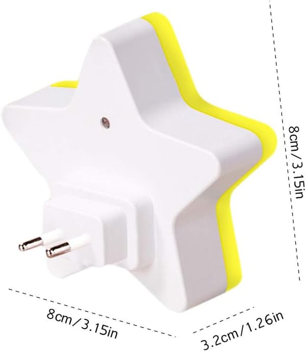 2 stk LED-sensor nattlys i hvitt med automatisk funksjon med