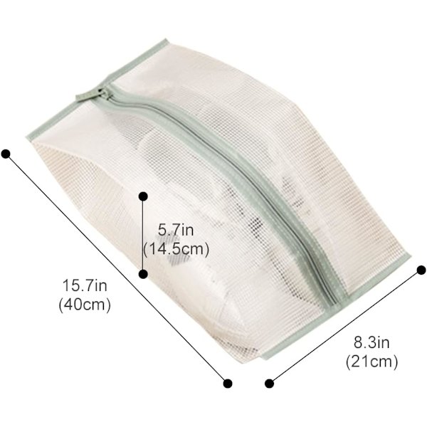 Rosa, 2-pack transparenta vattentäta skopåsar för resor och vardagsbruk