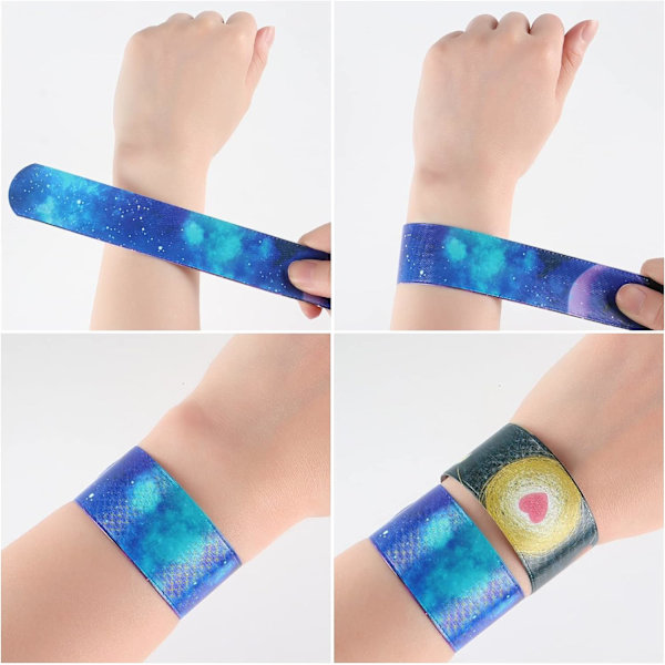 30 stycken Slap Slap Armband Rymden Små Födelsedagspresenter för Flickor Pojkar Astronaut Födelsedagspresent Barnens Slap Armband N