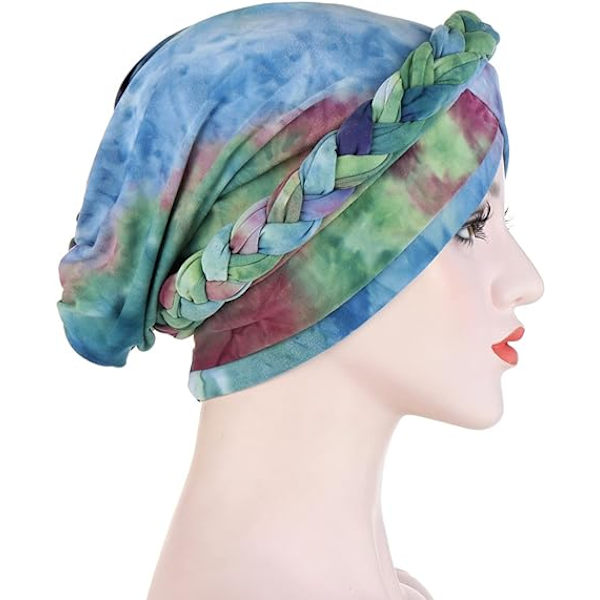 3 stk. tie-dye børstet mælkesilke tørklæder med korte blomster f
