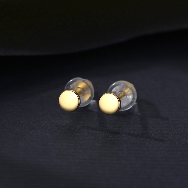 Forgyldte 925 Sterling Sølv Post Øreringe | Tiny Dot Stud Ear