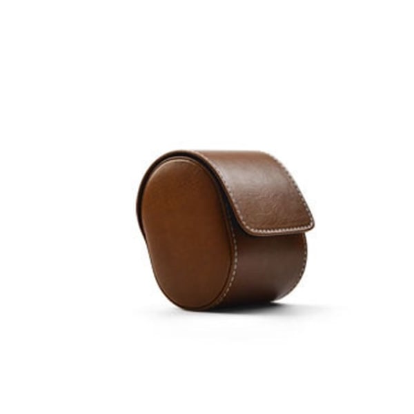 (Brun)Lyx Pu Leather Watch Case Roll Förvaring för presentförpackning Chr