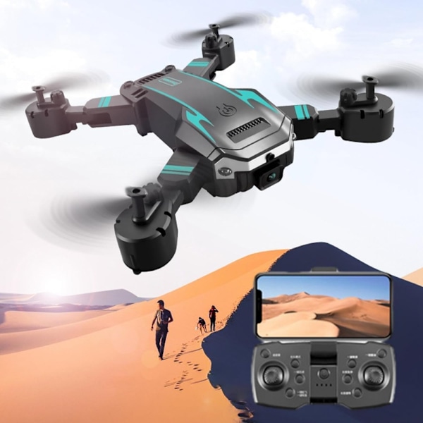 Drone med 4K-kamera WiFi FPV 1080P HD dobbelt foldbar RC-drone visuel positionering Auto Retu