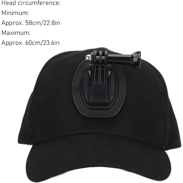 Caps Hat med Action Camera Holder Mount Bracket, Kompatibel med GoPro Hero, for Insta360 GO 2, One