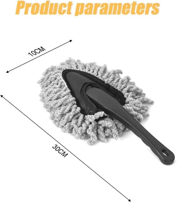 (Grå) 2-pack Mini Mikrofiber Bilar Dash Duster Borste, Multifunktionell Bilrengöringsborste, Bil Interi
