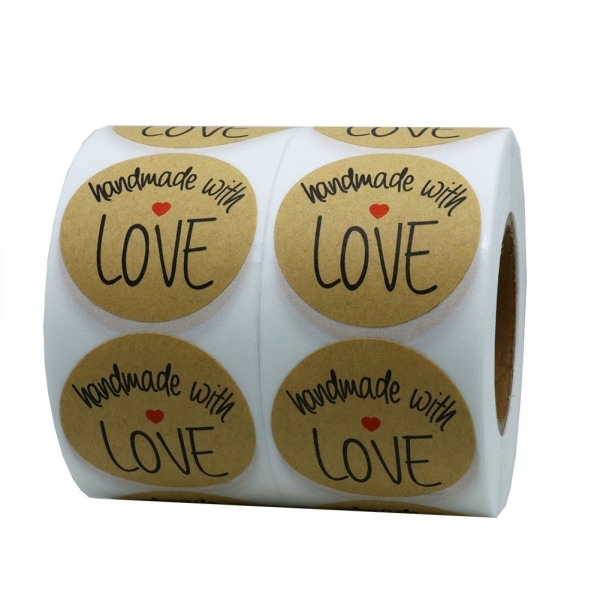 2 stk 1" Naturlig Kraft Håndlaget med Love Stickers Totalt 500 Perm