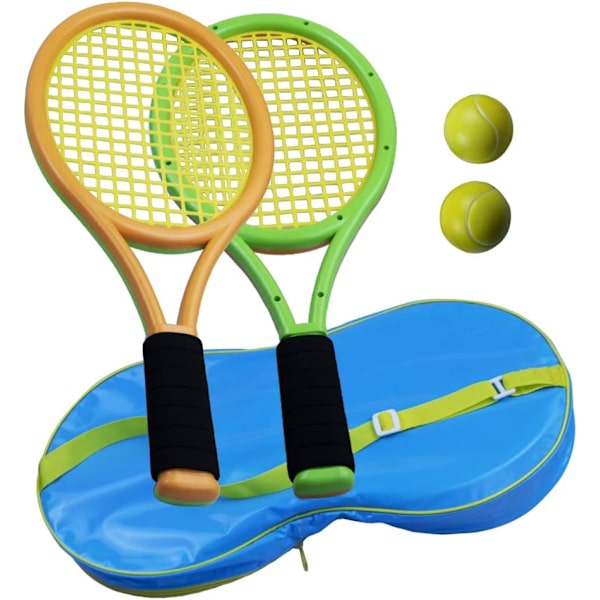 Bekvämt grepp barn tennisracket set med bollar, junior tennisracketar med bärväska, gummitennis